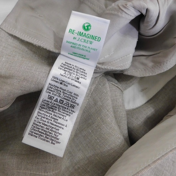 NWT!! J. CREW Wide Leg Essential Pants Flax Linen Pleated Preppy Summer Size 10 - Picture 13 of 16